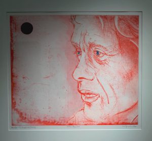 Leif Nelson, 1936- Porträtt av Björn Ranelid 1997 Färgetsning EA I/V