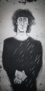 Leif Nelson, 1936- Porträtt av Jaques Werup1986 Etsning E